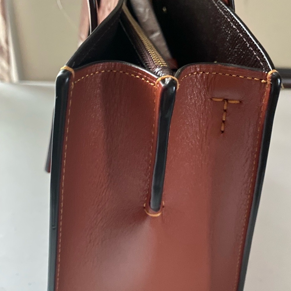 Coach Embossed Leather Bag in Rich Brown - Picture 11 of 11